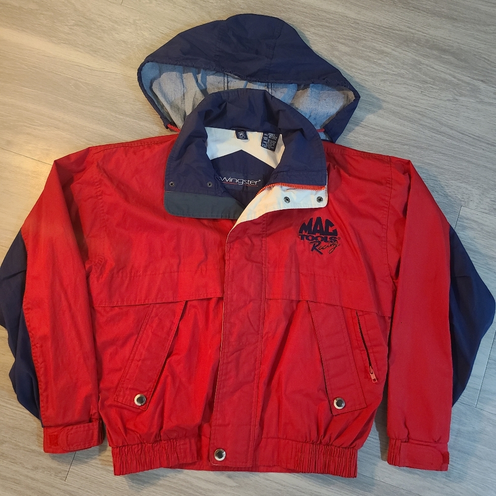 Vintage 90s Swingster Bomber Jacket Mac Tools Racing Size Medium